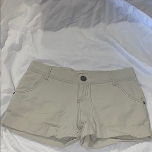 Tan shorts, not worn